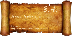 Brust András névjegykártya